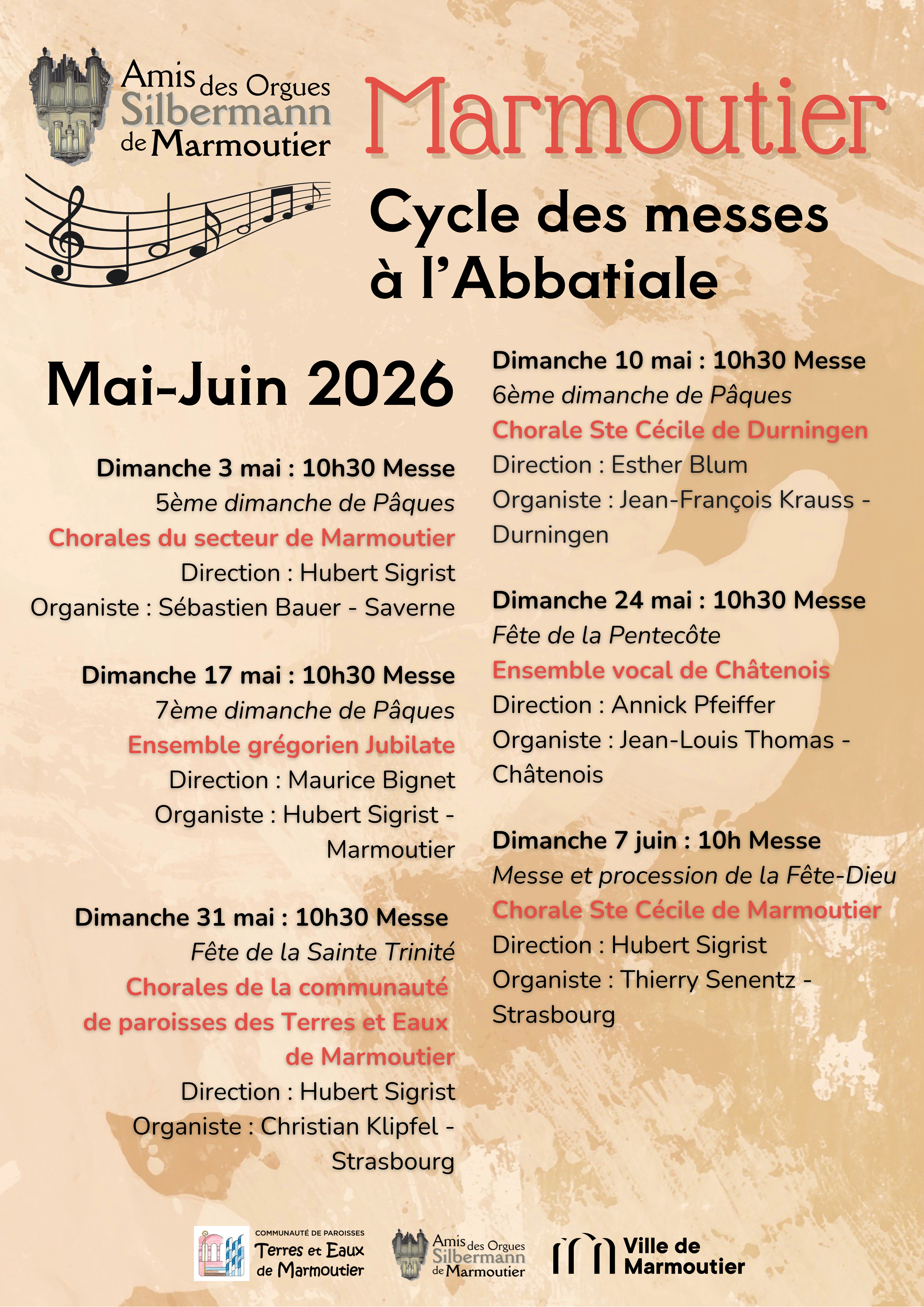 Cycle des messes 2026